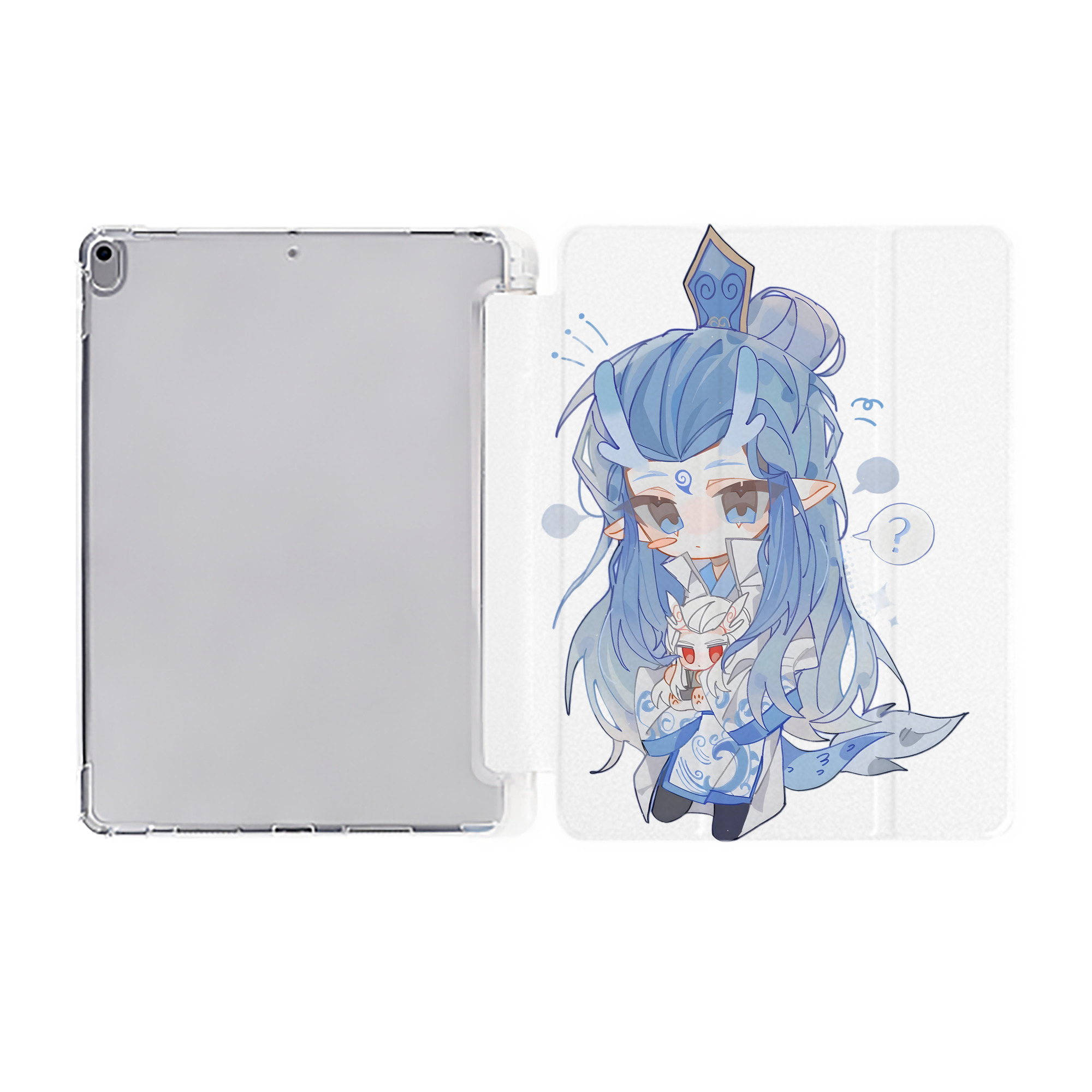 Ne Zha 2 ナタ 魔童の大暴れ IPad ケース ペン収納付き 三つ折りスタンド PUレザー×シリコン 対応機種9.5/10.5/10.9インチ